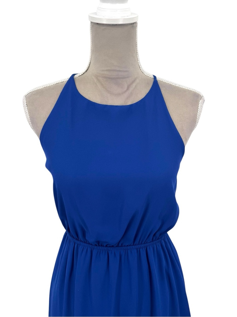 Needle & Thread Royal Blue High-Low Halter Dress - Picture 4 of 7